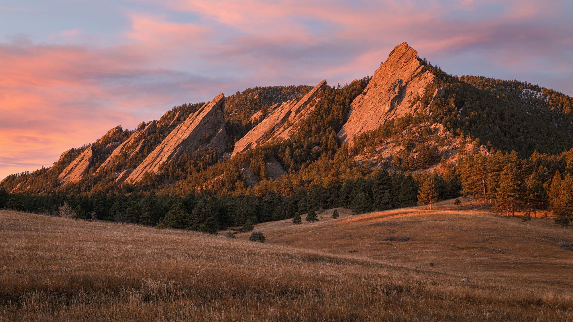 Flatirons mountain landscape